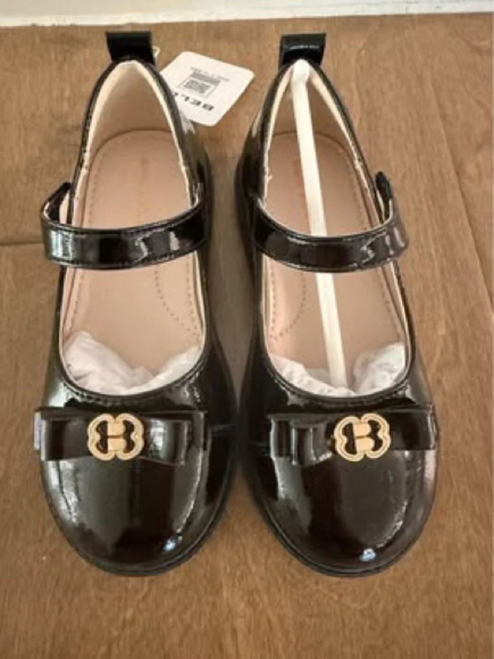 Black Mary Jane Dress Shoes for Girls with Bow Detail